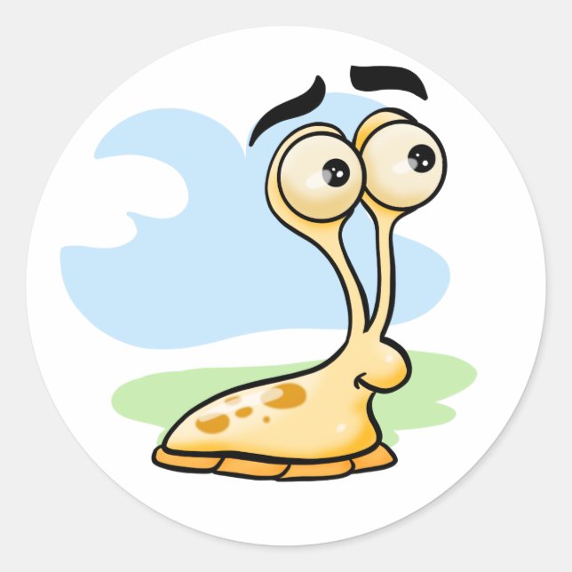 Pegatina Redonda Personalizado Slug (Anverso)