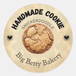 Pegatina Redonda Personalizado Snickerdoodle Cookie Labels