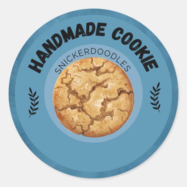 Pegatina Redonda Personalizado Snickerdoodle Cookie Labels (Anverso)