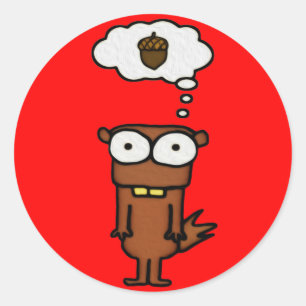 Pegatina Redonda Personalizado Squirrel