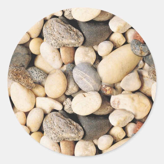 Pegatina Redonda Personalizado Stones Blank Trendy Elegant Template (Anverso)