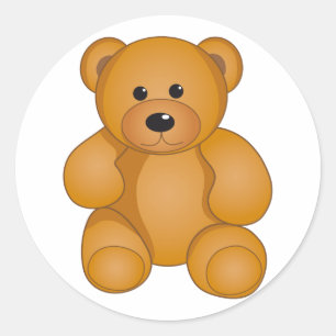 Pegatina Redonda Personalizado Teddy Design