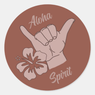 Pegatina Redonda Personalizado Texto Shaka