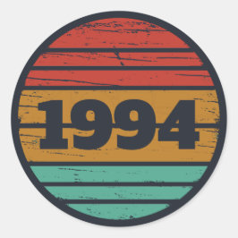 Pegatina Redonda Personalizado Treinta fiesta de 30 años