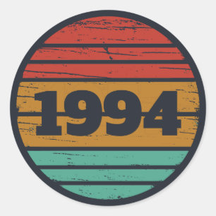 Pegatina Redonda Personalizado Treinta fiesta de 30 años