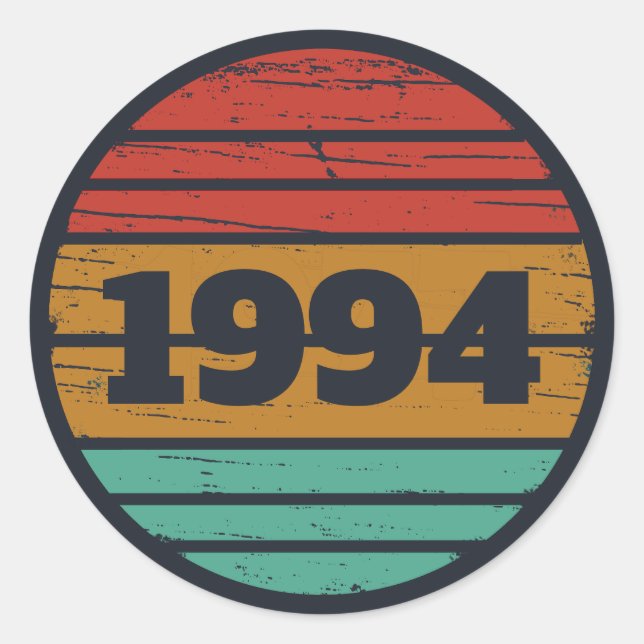 Pegatina Redonda Personalizado Treinta fiesta de 30 años (Anverso)