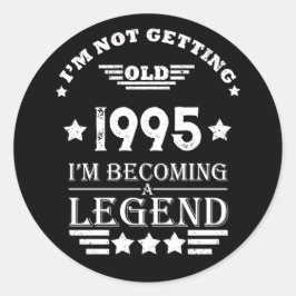 Pegatina Redonda Personalizado Treinta fiesta de 30 años