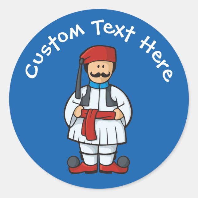 Pegatina Redonda Personalizado Tsolias (Anverso)