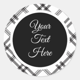 Pegatina Redonda Personalizado Vintage Christmas Farmhouse Buffalo 