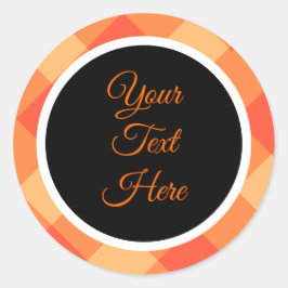 Pegatina Redonda Personalizado Vintage Christmas Farmhouse Buffalo 