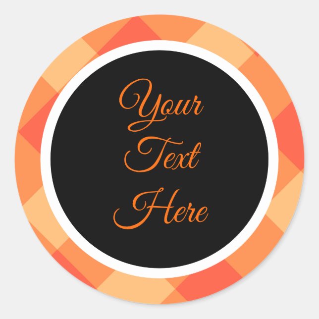 Pegatina Redonda Personalizado Vintage Christmas Farmhouse Buffalo  (Anverso)