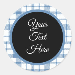 Pegatina Redonda Personalizado Vintage Christmas Farmhouse Buffalo 