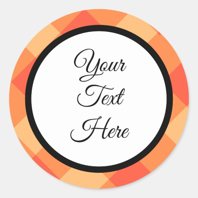 Pegatina Redonda Personalizado Vintage Christmas Farmhouse Buffalo  (Anverso)