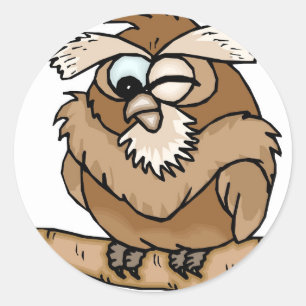 PEGATINA REDONDA PERSONALIZADO WINTH OWL