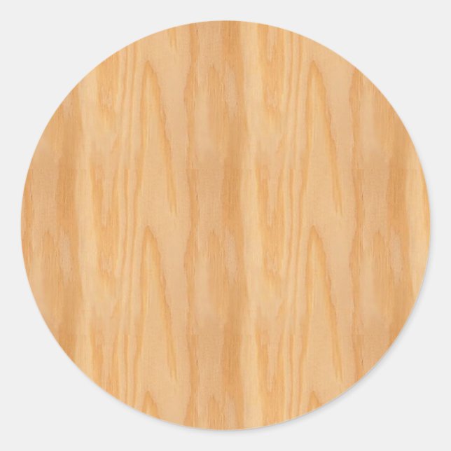 Pegatina Redonda Personalizado Wood Blank Trendy Elegant Template (Anverso)