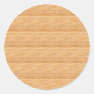 Pegatina Redonda Personalizado Wood Elegant Blank Template Classic