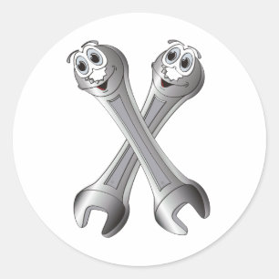 Pegatina Redonda Personalizado Wrenches