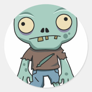 Pegatina Redonda Personalizado Zombie