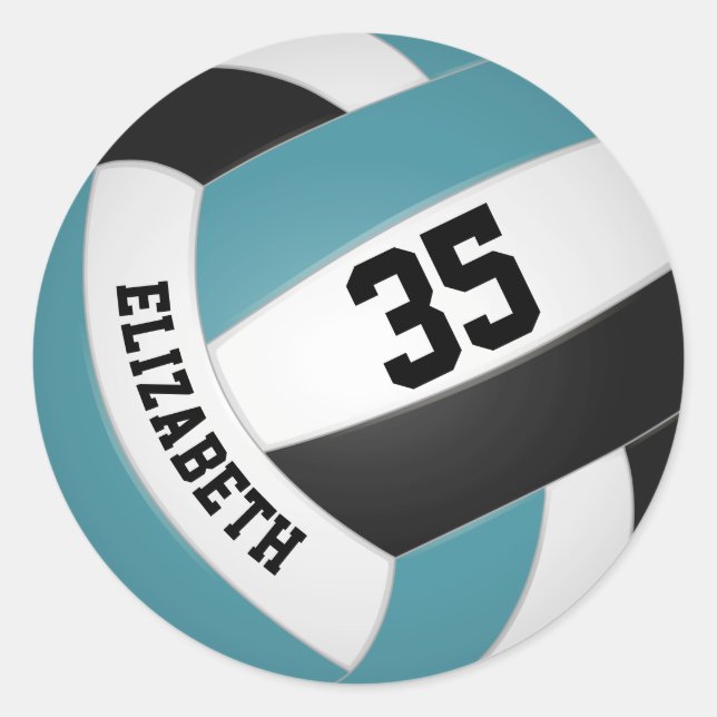 Pegatina Redonda personalizados blancos verde azulados chicas hombr (Anverso)