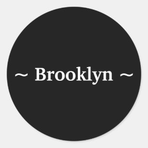 Pegatina Redonda personalizar cambiar nombre texto blanco negro