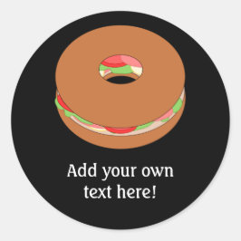Pegatina Redonda Personalizar de este gráfico de Bagel