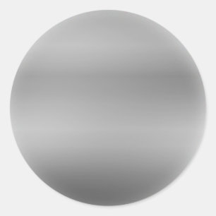 Pegatina Redonda Personalizar posterior de plantilla plateada