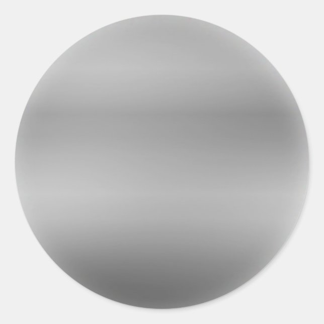 Pegatina Redonda Personalizar posterior de plantilla plateada (Anverso)