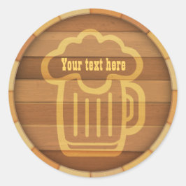Pegatina Redonda Personalizar Su Cerveza