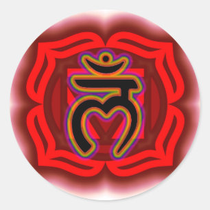 Pegatina Redonda Personalizar su propia Chakra Root Chakra