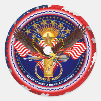 Pegatina Redonda Personalizar veterano Editar y cambiar color de fo