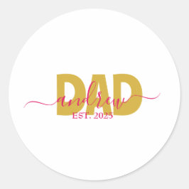 PEGATINA REDONDA PERSONALIZED DAD TO BE