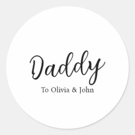 Pegatina Redonda Personalized Daddy