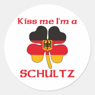 Pegatina Redonda Personalized German Kiss Me I'm Schultz