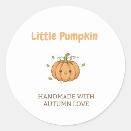 Pegatina Redonda Personalized Little Pumpkin Baby Blanket