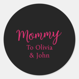 Pegatina Redonda Personalized Mommy 
