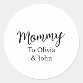 Pegatina Redonda Personalized Mommy 