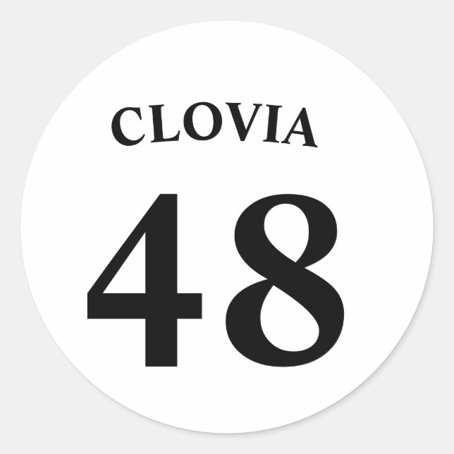 Pegatina Redonda Personalized name and Jersey number  (Anverso)