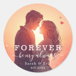 Pegatina Redonda Personalized Valentine’s Day Gift