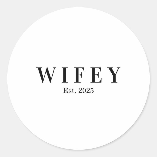 Pegatina Redonda personalized wifey anniversary gift (Anverso)