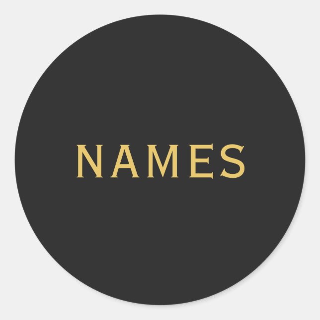 Pegatina Redonda Personalized With Last Name or Nickname on Them (Anverso)