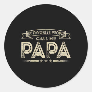 Pegatina Redonda Personas Favoritas Me Llaman Papa Famoso Abuelo Pa