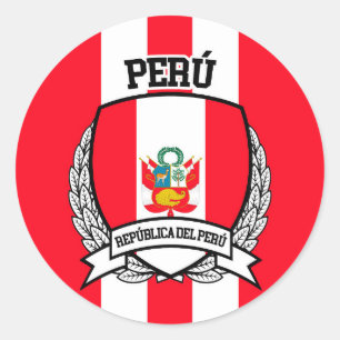 Pegatina Redonda Perú