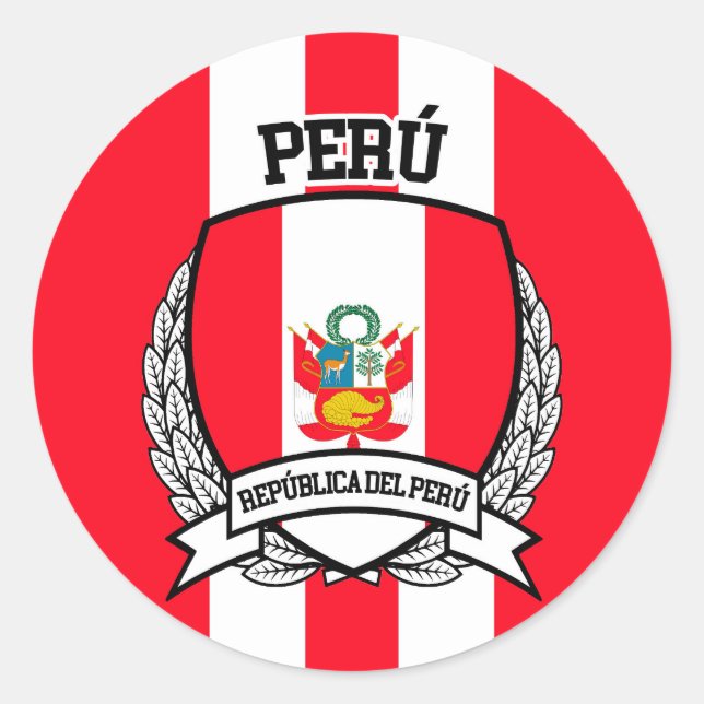 Pegatina Redonda Perú (Anverso)