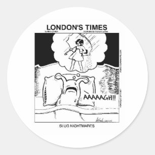 Pegatina Redonda Pesadillas de Putas Graciosas Personalizados Regal