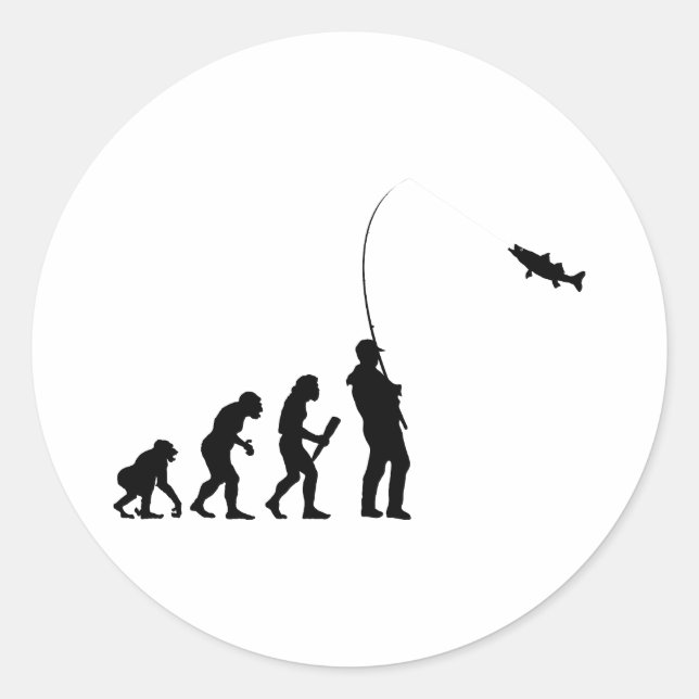 Pegatina Redonda Pesca (Anverso)