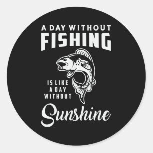 Pegatina Redonda Pesca Amor Pescador Pescador Pescado Gracioso Rega