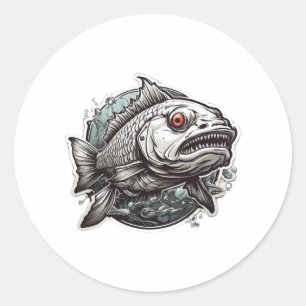 Pegatina Redonda pesca de altura dura golpear
