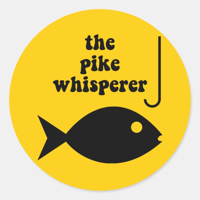 Pegatina Redonda pesca de pike whisperer (Anverso)