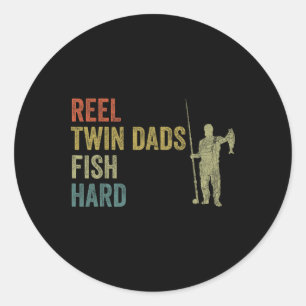 Pegatina Redonda Pesca de Twin Dad