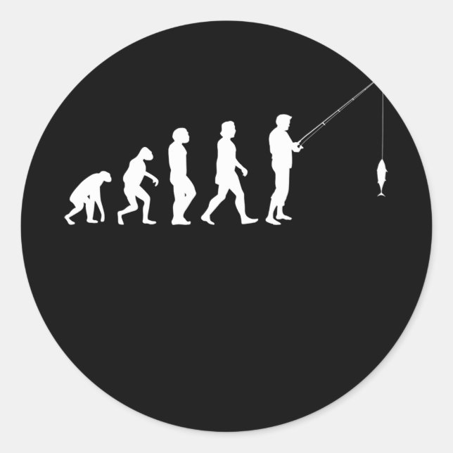 Pegatina Redonda Pesca Pesca Pescador Pescador Pescador (Anverso)